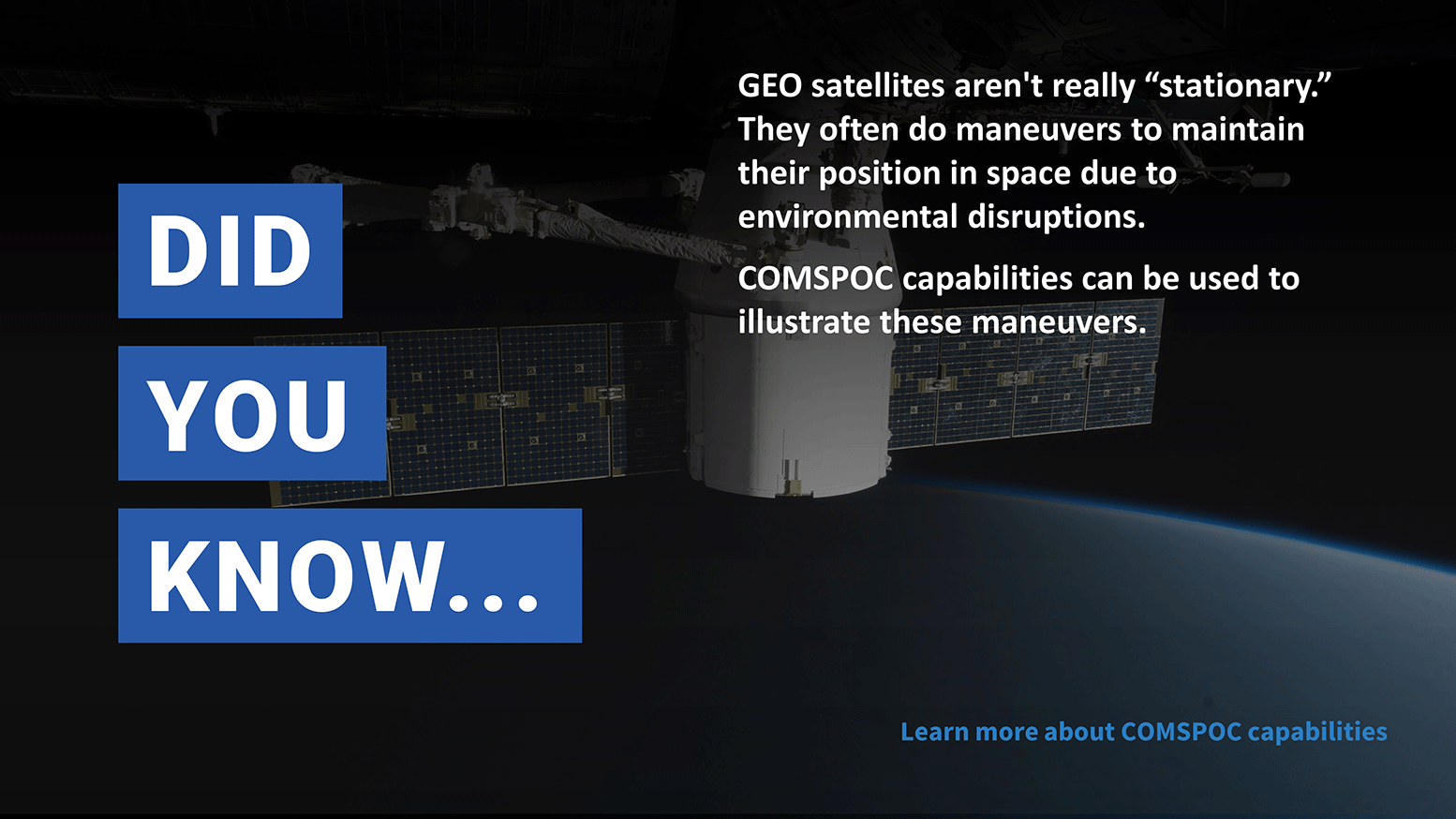 Did You Know: GEO satellites aren't really stationary.
